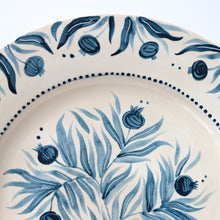 Load image into Gallery viewer, Hand Painted Round Pomegranate Platter - Teal
