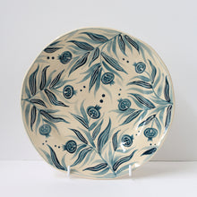 Load image into Gallery viewer, Hand Painted Pomegranate Plate - Teal
