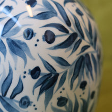 Load image into Gallery viewer, Pomegranate Hand Painted Vase - Dark Teal
