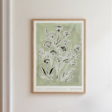 Load image into Gallery viewer, Wishful Green Floral Art Print
