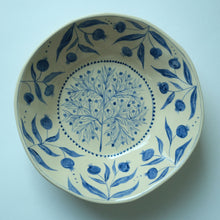 Load image into Gallery viewer, Hand Painted Pomegranate Bowl - Blue
