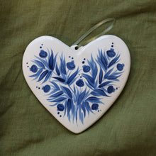 Load image into Gallery viewer, Hand Painted Ceramic Heart Ornament
