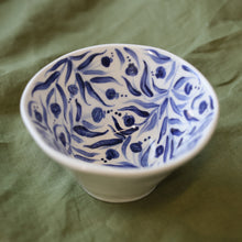 Load image into Gallery viewer, Hand Painted Pomegranates Bowl - Deep Blue
