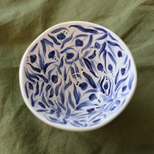 Load image into Gallery viewer, Hand Painted Pomegranates Bowl - Deep Blue
