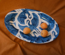 Load image into Gallery viewer, Herons Hand Painted Platter - Dark Teal
