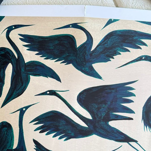 Seconds Sale: A1 Herons Print  - Torn edge