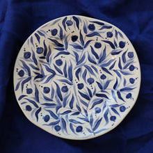 Load image into Gallery viewer, Hand Painted Pomegranate Plate - Blue
