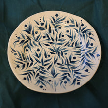 Load image into Gallery viewer, Hand Painted Pomegranate Plate - Teal
