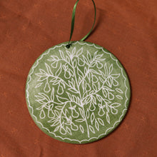 Load image into Gallery viewer, Hand Painted Round Ceramic Ornament
