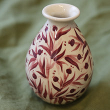 Load image into Gallery viewer, Hand Painted Pomegranate Bud Vase - Maroon
