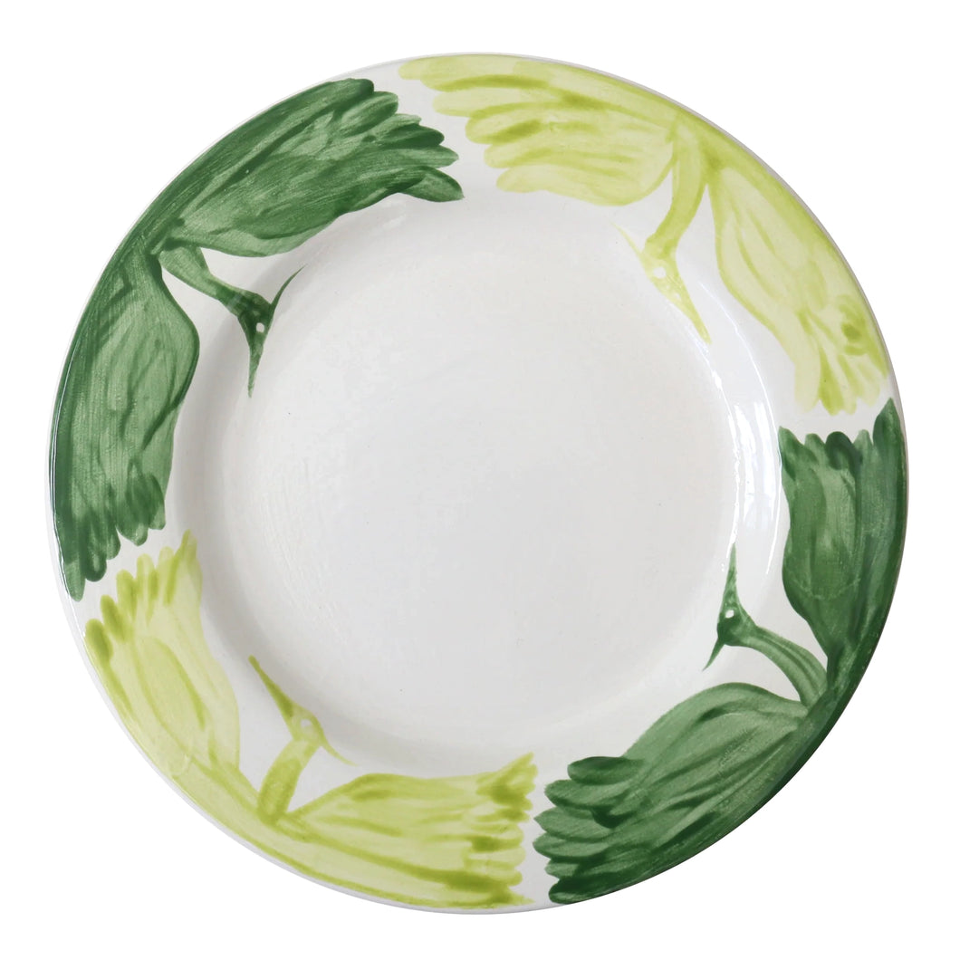 Sample Sale: Hand Painted Green Herons Side Plate