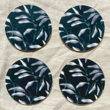 Load image into Gallery viewer, Set of 4 Amongst Round Coasters, Black Navy
