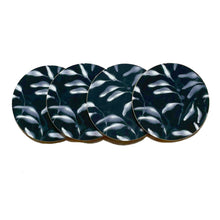 Load image into Gallery viewer, Set of 4 Amongst Round Coasters, Black Navy
