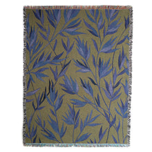 Load image into Gallery viewer, Growth (Olive Green) Recycled Cotton Woven Throw
