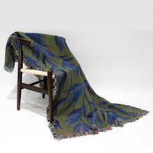 Load image into Gallery viewer, Growth (Olive Green) Recycled Cotton Woven Throw
