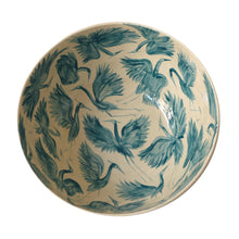 Load image into Gallery viewer, Heron Hand Painted Grande Serving Bowl
