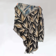 Load image into Gallery viewer, Growth Recycled Cotton Woven Throw - Black
