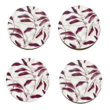 Load image into Gallery viewer, Set of 4 Amongst Round Coasters, Red
