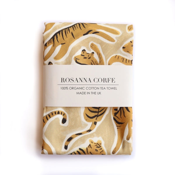 Tigers Organic Cotton Tea Towel