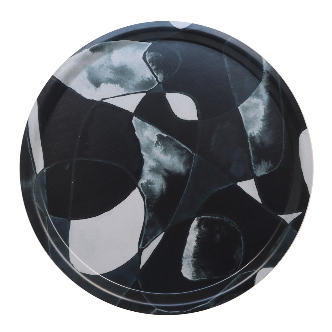 Sample Sale: Dark Abstract Round Tray