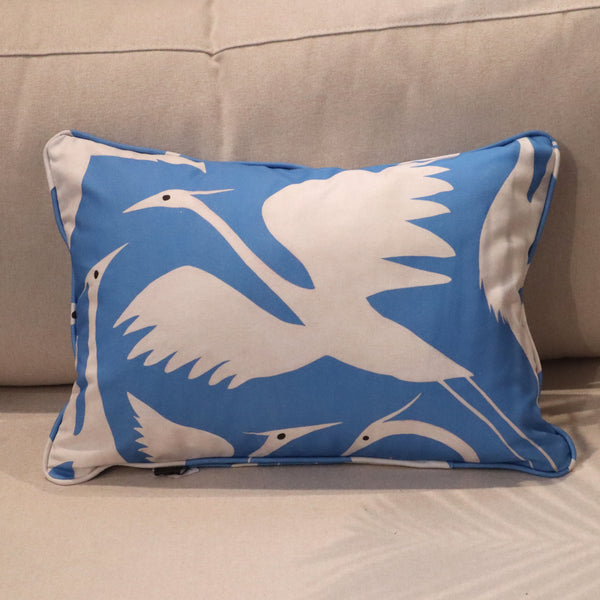 End of Line Sale: Heron Blue Organic Cotton Cushion Cover