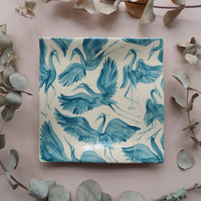 Load image into Gallery viewer, Herons Large Square Trinket Dish - Teal
