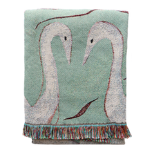 Load image into Gallery viewer, (PREORDER) Swans Woven Throw - Pastel Green
