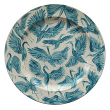 Load image into Gallery viewer, Heron Hand Painted Dinner Plate Teal
